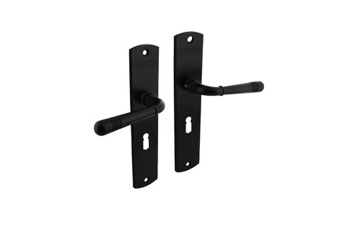Intersteel - Deurkruk Emily op schild 230x44 mm sleutelgat 56 mm zwart