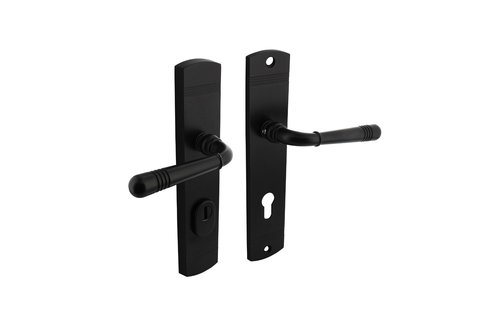 Intersteel - Achterdeurbeslag Emily kruk/kruk profielcilindergat 72 mm met kerntrekbeveiliging zwart