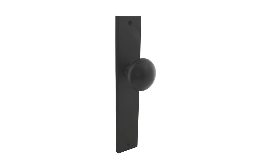 Knopschild 245x45 mm blind zwart