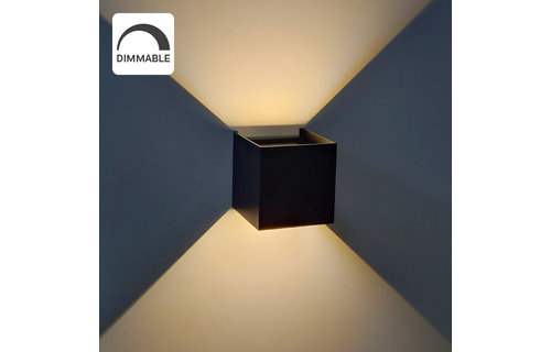 Outlight - Buitenlamp boven en onder licht - Dimbaar 2700K - zwart