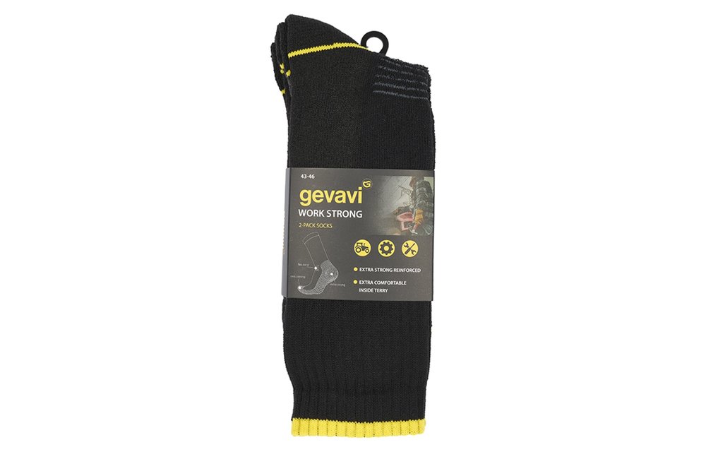 Gevavi Workwear - GW50 Work Strong sok 2 paar/bundel grijs
