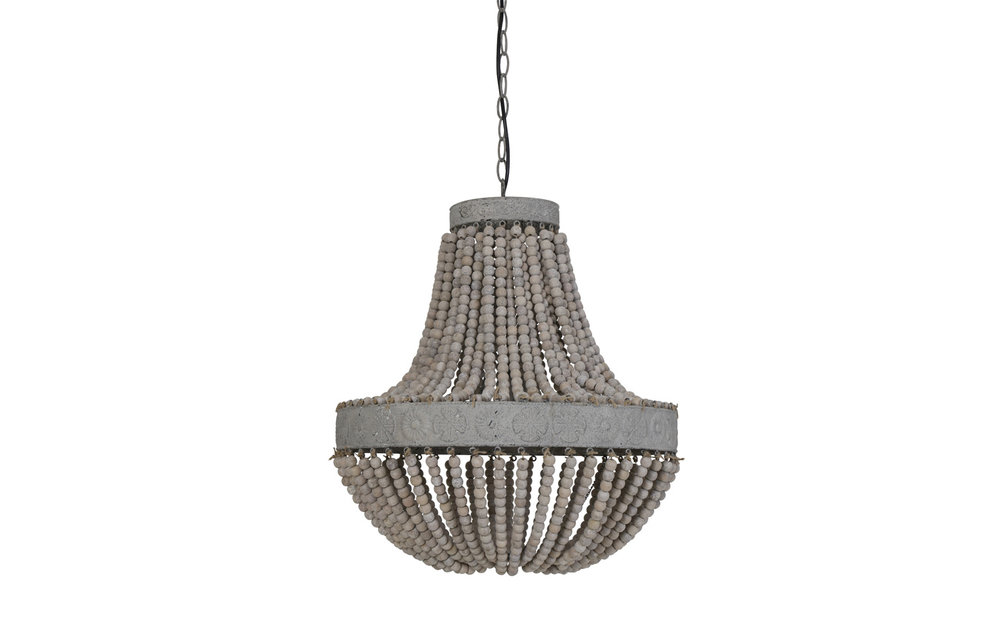 Light & Living - Hanglamp kralen Luna - oud wit diameter 51 - Outlet