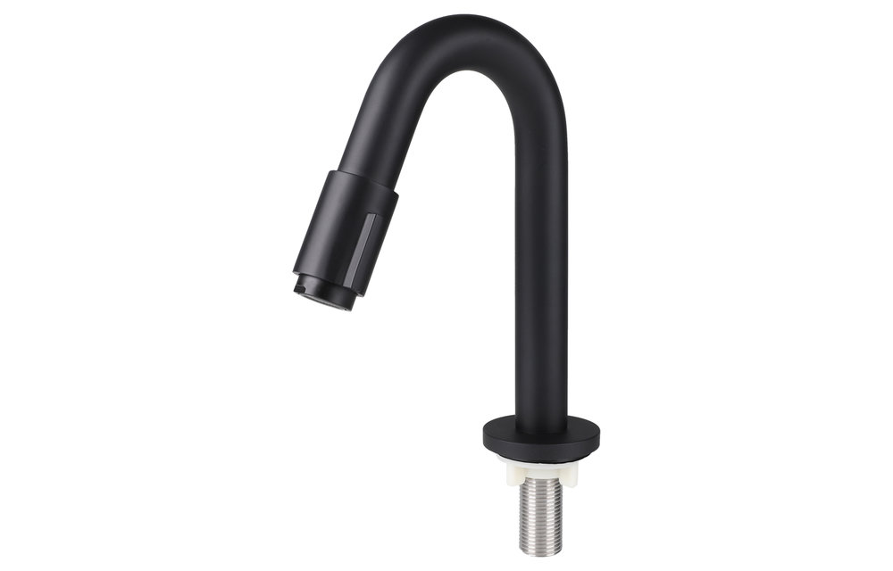 Differenz - Koudwaterkraan gebogen - mat zwart - 19cm