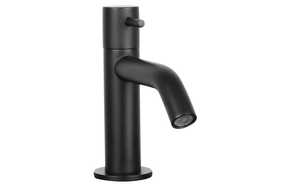 Differenz - Koudwaterkraan gebogen - mat zwart - 14cm