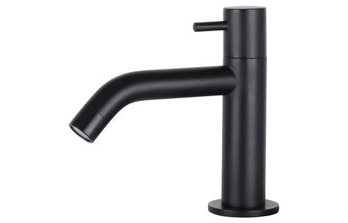Differenz - Koudwaterkraan gebogen - mat zwart - 14cm