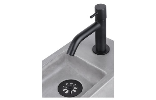 Differenz - Koudwaterkraan gebogen - mat zwart - 14cm