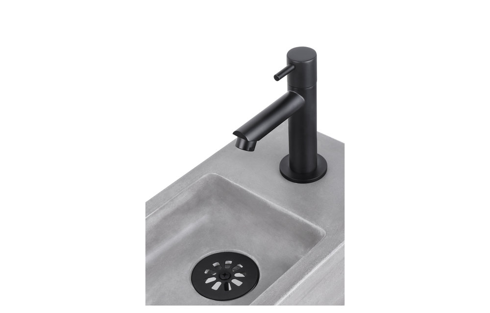 Differenz - Koudwaterkraan recht - mat zwart - 14cm