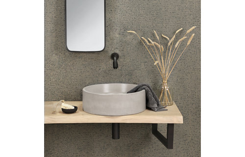 Differenz - Koudwater muurkraan inbouw - mat zwart - 14cm