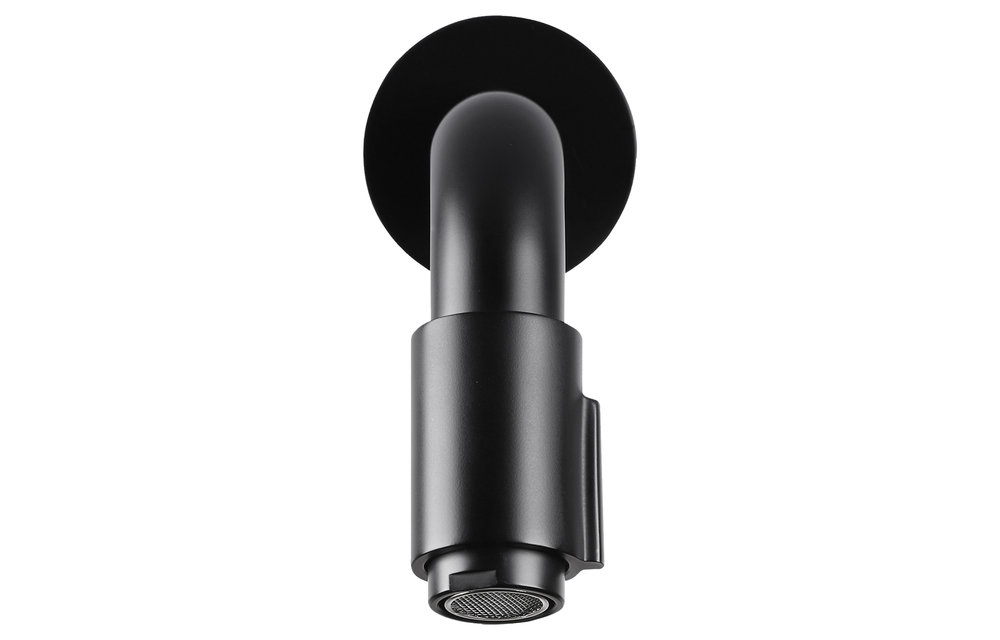 Differenz - Koudwater muurkraan inbouw - mat zwart - 14cm