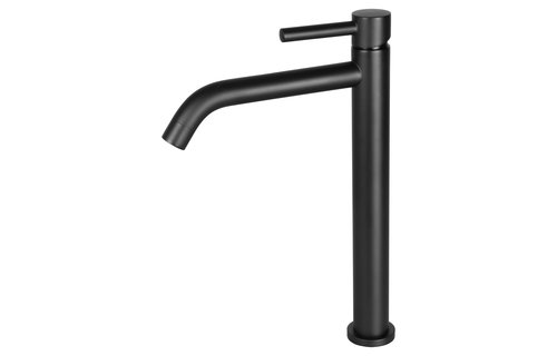 Differenz - Hoge gebogen kraan koud/warm - mat zwart - 30cm