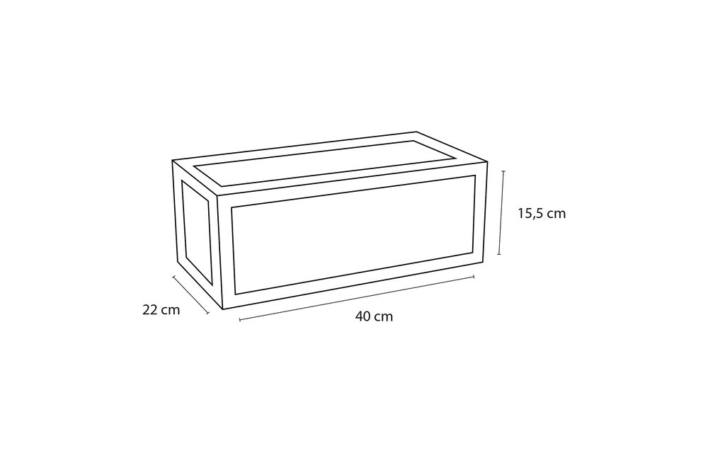 Differenz - Handdoekhouder voor fontein - mat zwart - 40cm