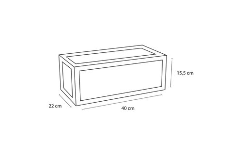 Differenz - Handdoekhouder voor fontein - mat zwart - 40cm