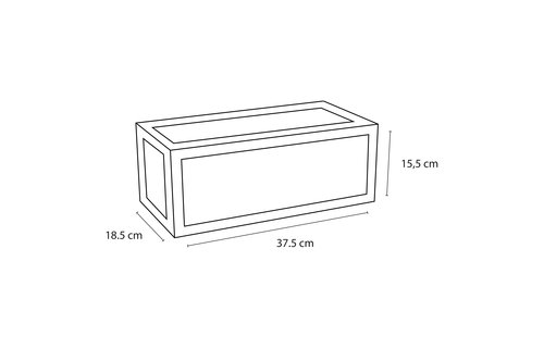 Differenz - Handdoekhouder voor fontein - mat zwart - 37,5cm