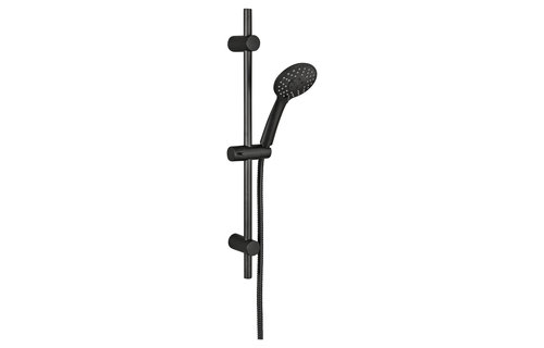 Differenz - Doucheset 3-standen mat zwart - deluxe - 10cm
