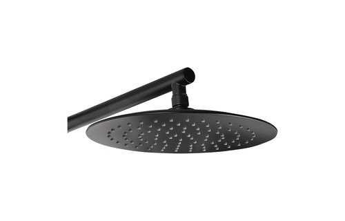 Differenz - Doucheset thermoline mat zwart - 25cm