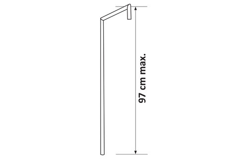 Differenz - Doucheset thermoline mat zwart - 25cm