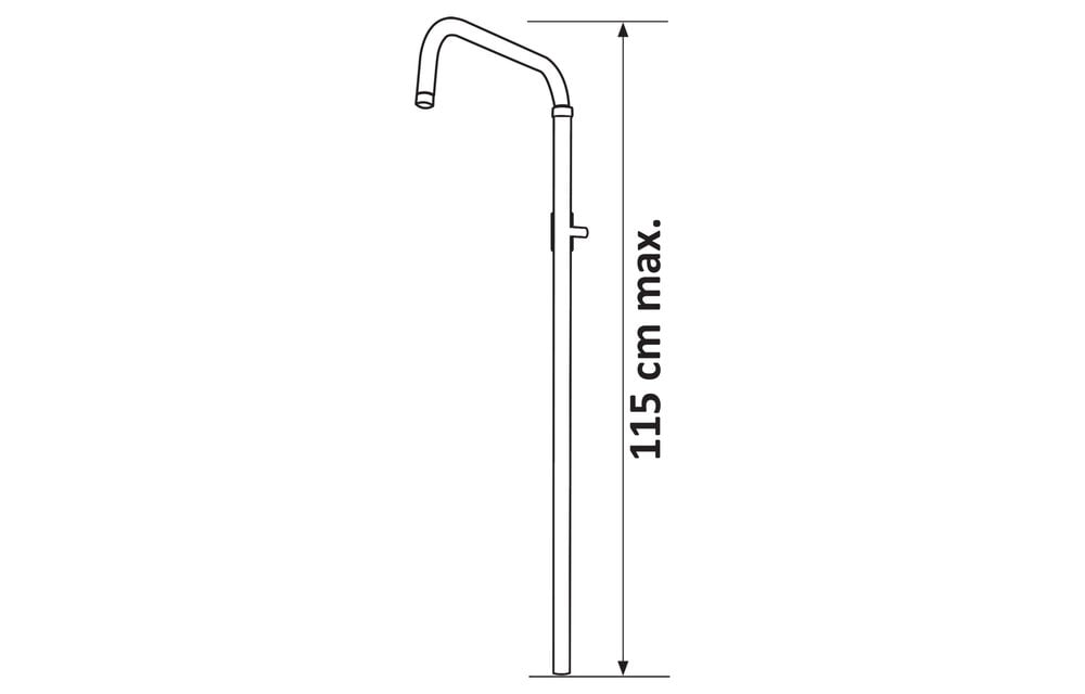 Differenz - Doucheset thermoline vierkant mat zwart - 25cm