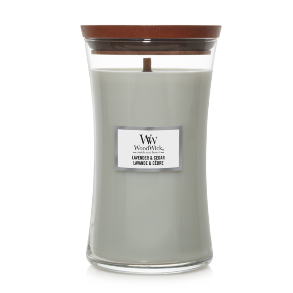 Woodwick Geurkaars large Lavender & Cedar kopen? (Tip) Piet van