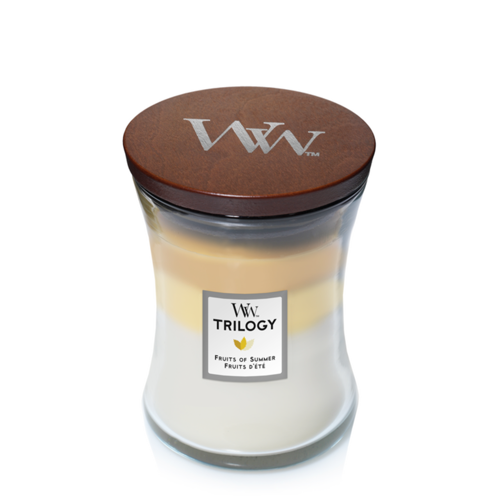 Woodwick Geurkaars medium Trilogy Fruits of Summer kopen? (Tip