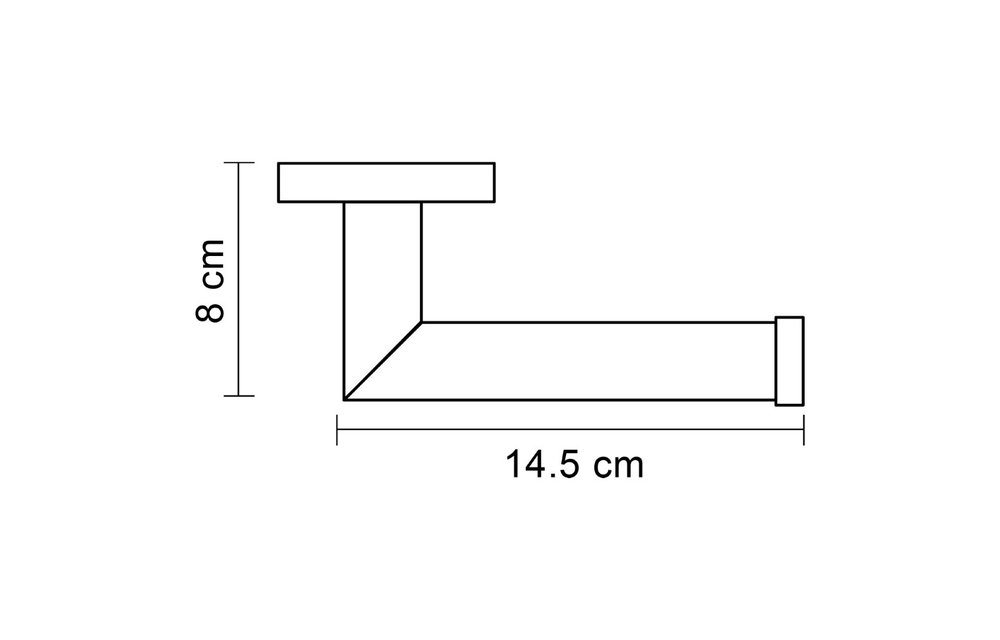 Differenz - Toiletrolhouder 14,5 x 8cm zwart