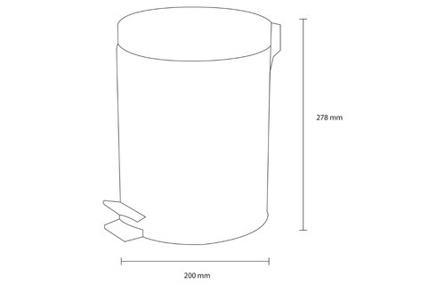 Differenz - Prullenbak 5 liter zwart