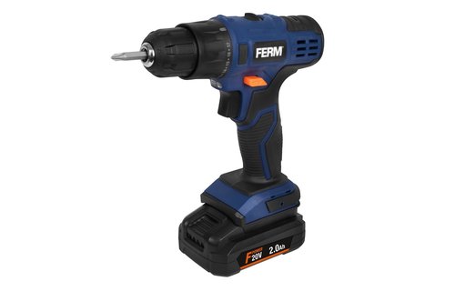 Ferm - Li-Ion Accuboormachine 20V - 2,0Ah - met accu en lader - CDM1158