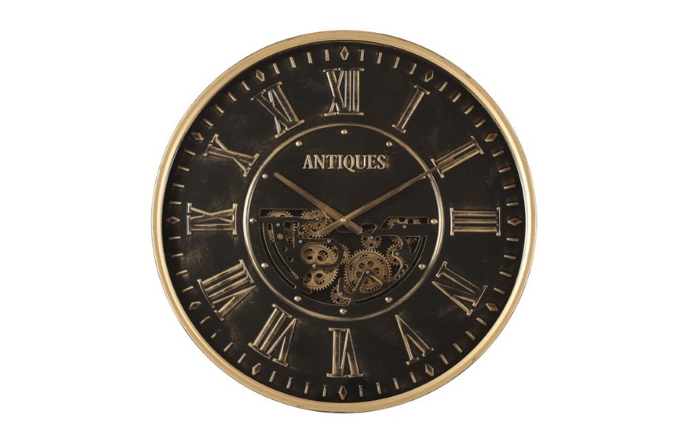 Countryfield - Grote wandklok Uneman S antiek brons - 60cm rond
