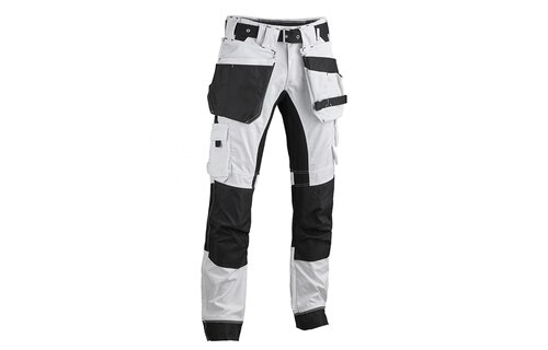 4WORK - Jerez Premium schildersbroek stretch inserts wit - maat 48 - Outlet