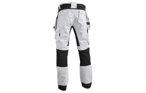 4WORK - Jerez Premium schildersbroek stretch inserts wit - maat 48 - Outlet