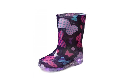 Gevavi Boots - Mila kinderlaars met ledlampjes pvc paars - maat 22 - Outlet
