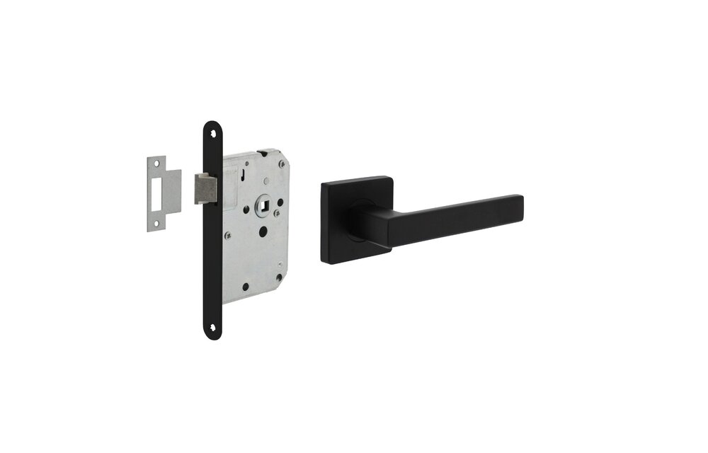 Intersteel Deurkruk Helena op rozet met 7mm nokken zwart