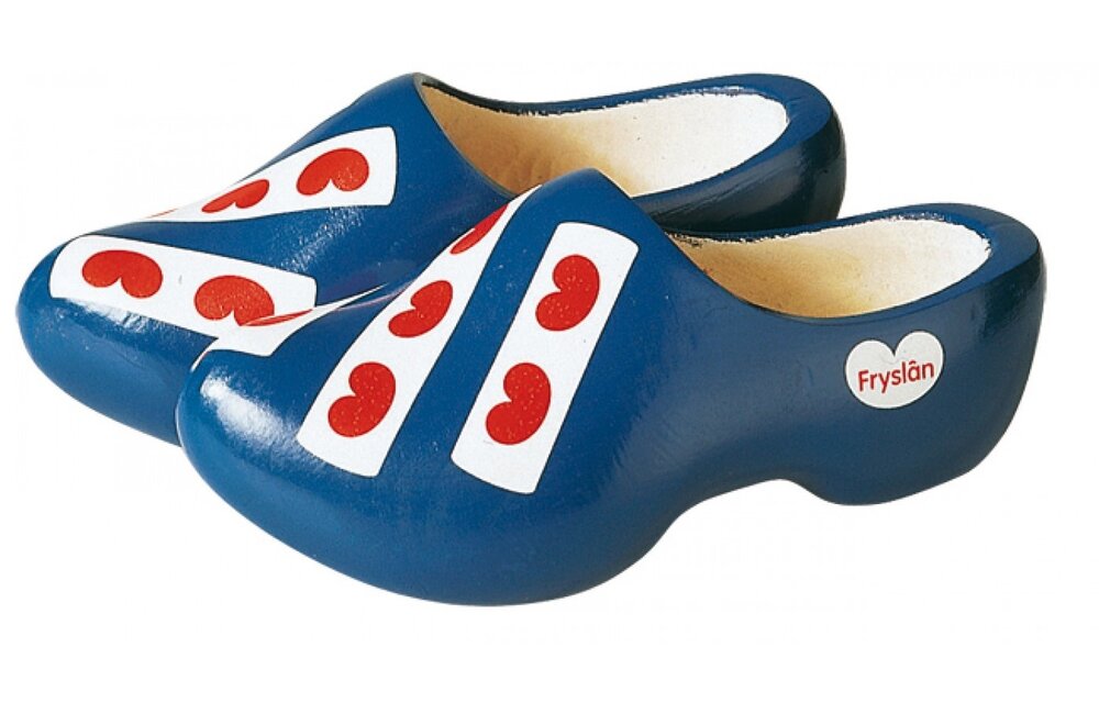 Gevavi - Houten klomp Fries blauw - maat 41/42 (27cm) - outlet