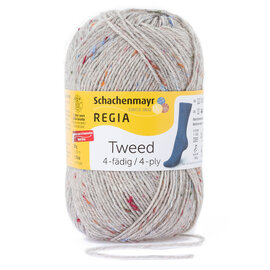 Schachenmayr 4-f Tweed Regia  Hellgrau 00090