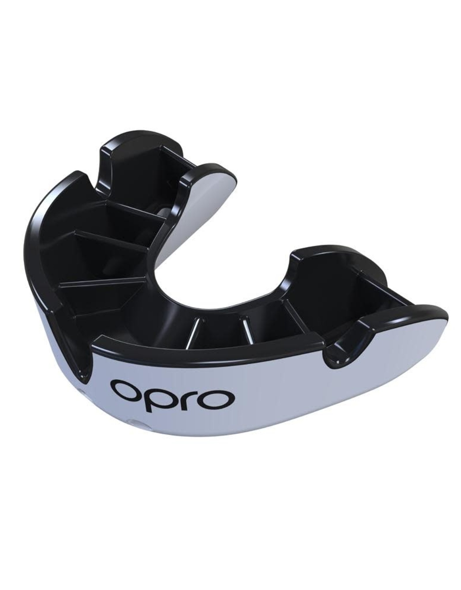 OPRO MOUTH SELF FIT SILV. SR. WHT/BLK
