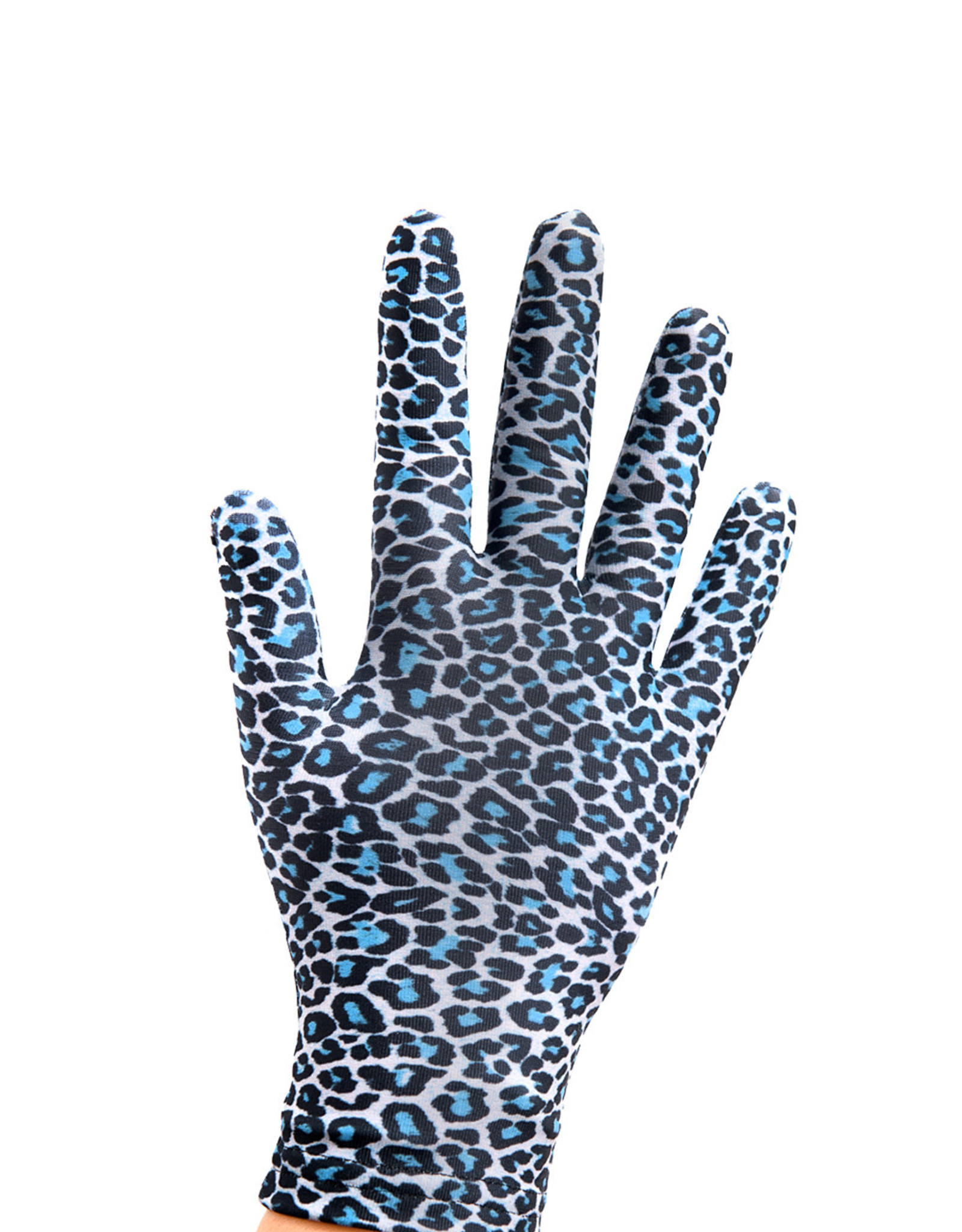 Sagester Gloves with Blue Leopard Motif 541