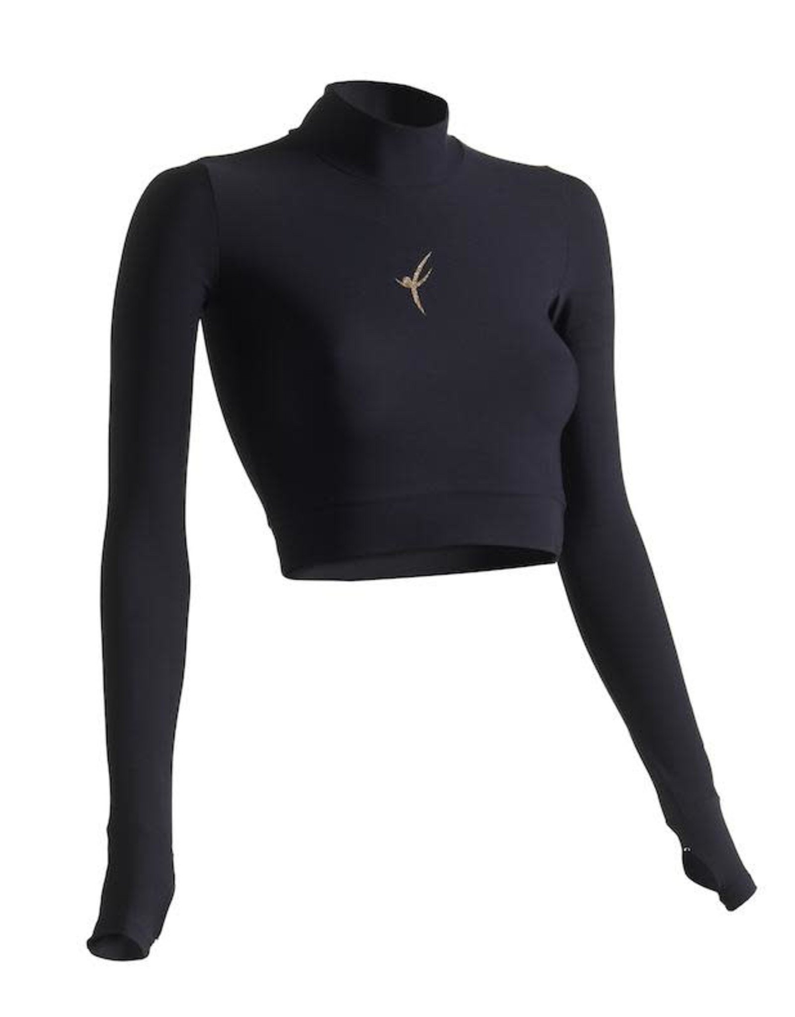 Carolina Kostner Cropped Top in Microfibre Long Sleeves