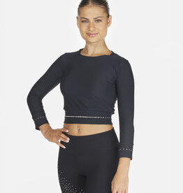 Sagester Top  092 Cropped recyecled green fabric