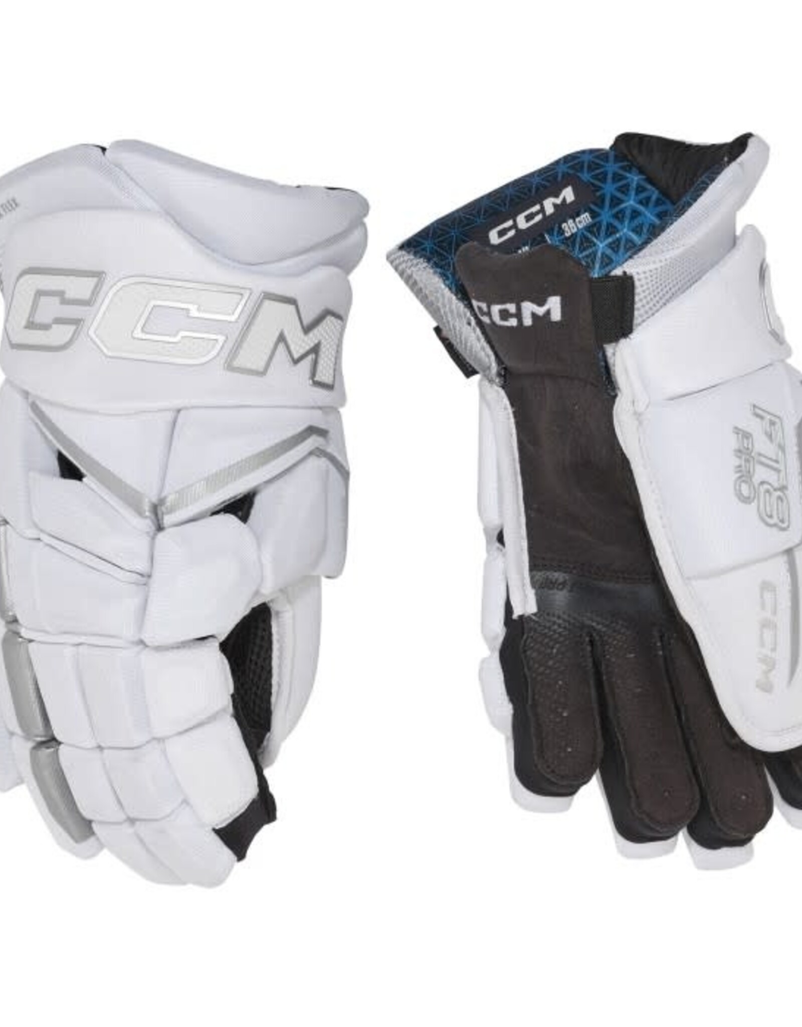 CCM Jetspeed FT8 Pro  Gloves White  JR