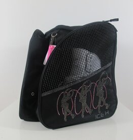 ICE H Skate Bag Pack 3 Skaters Pink Rhinestone