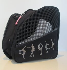 ICE H Skate BagPack 4 skaters Zilver Rhinestone