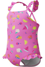 Speedo Girls PRINT FRILL THINSTRAP 1P PIN/PIN