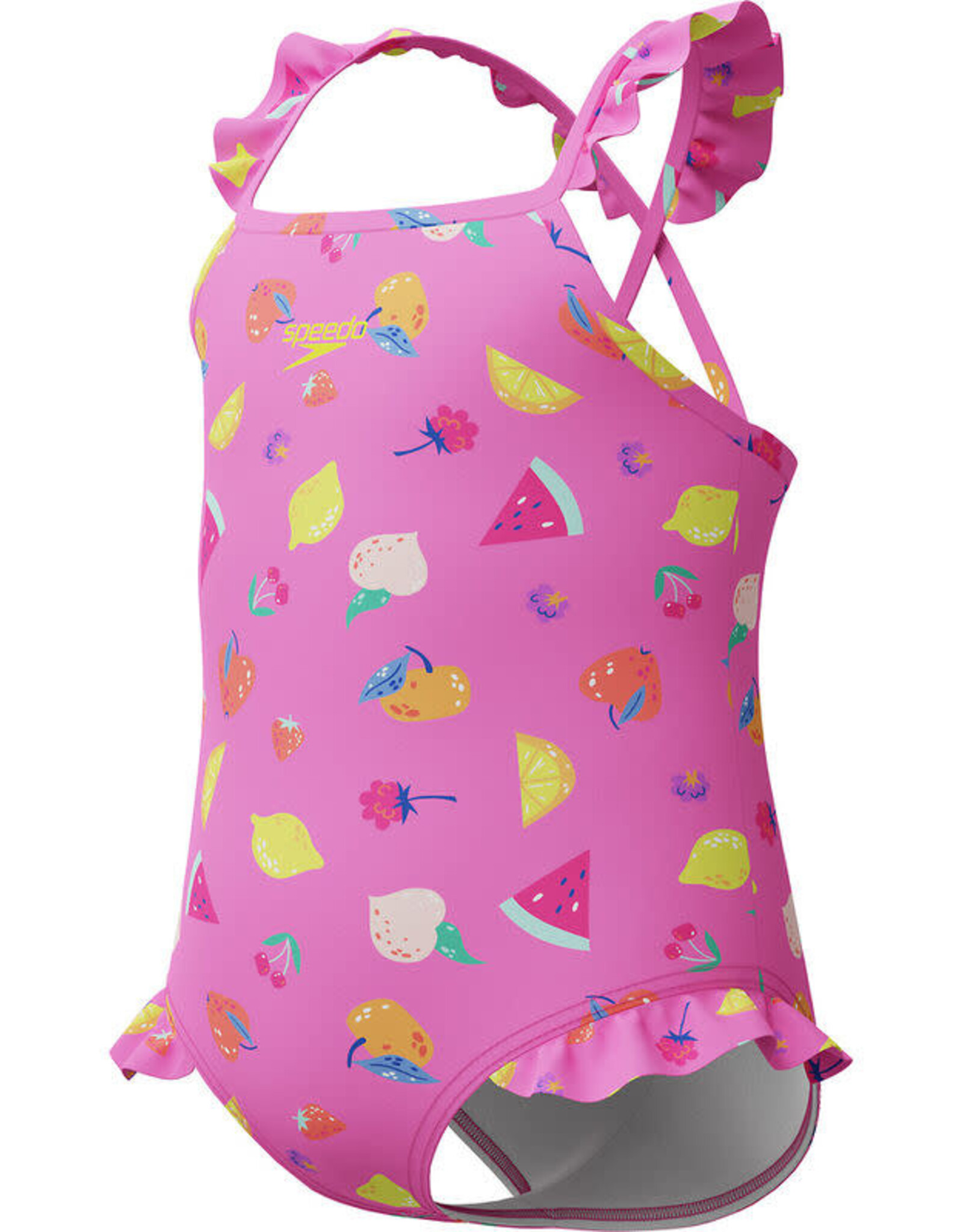 Speedo Girls PRINT FRILL THINSTRAP 1P PIN/PIN
