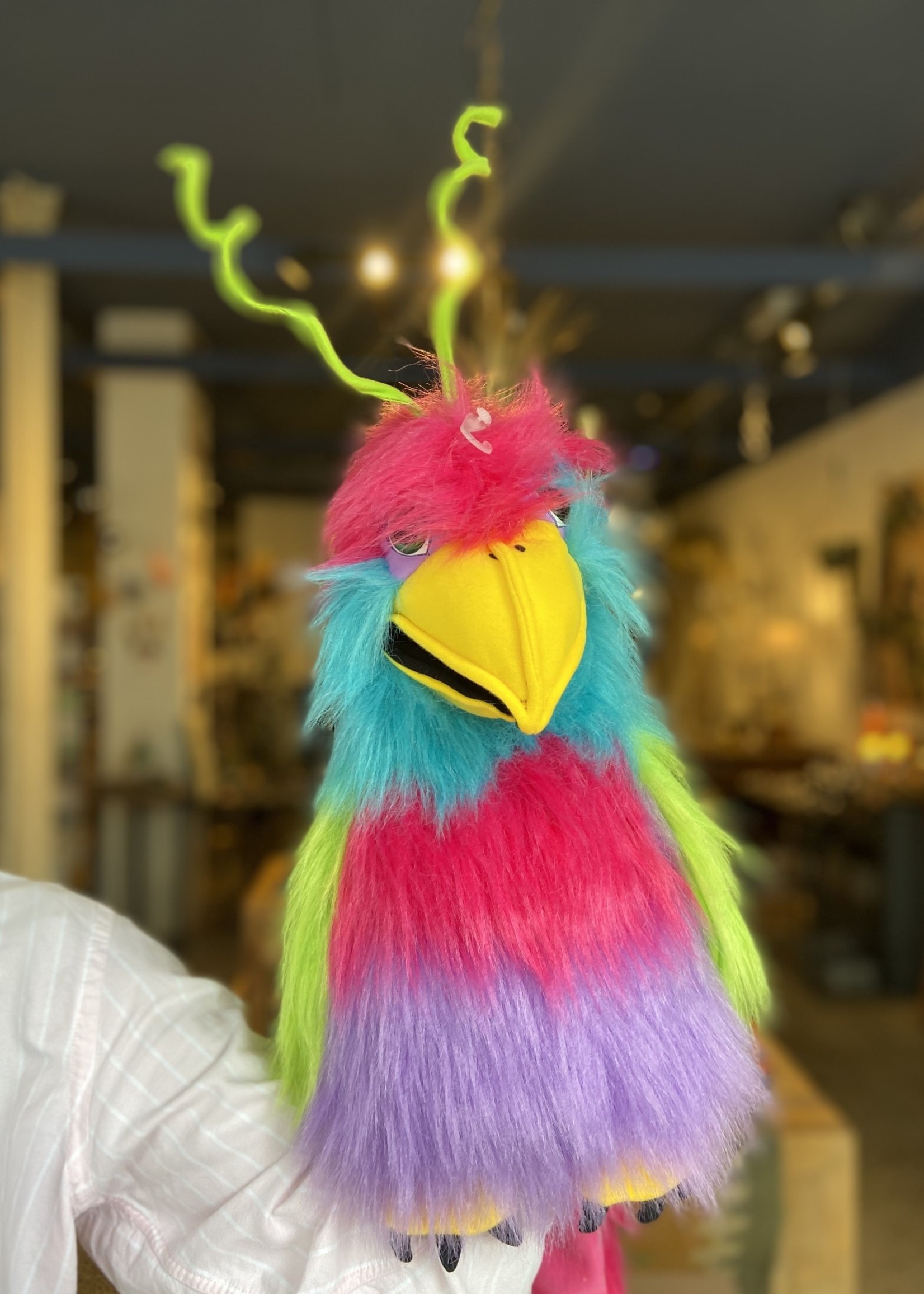 Large Handpuppet BIRD OF PARADISE