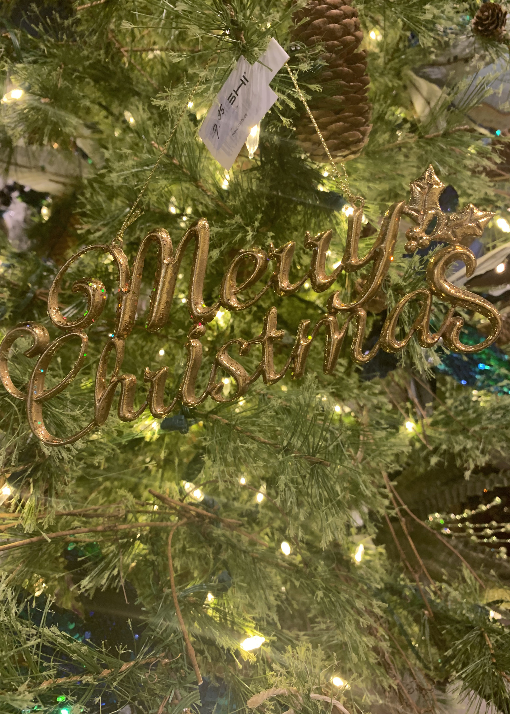 ShiShi Hanger Merry Christmas goud 20 cm