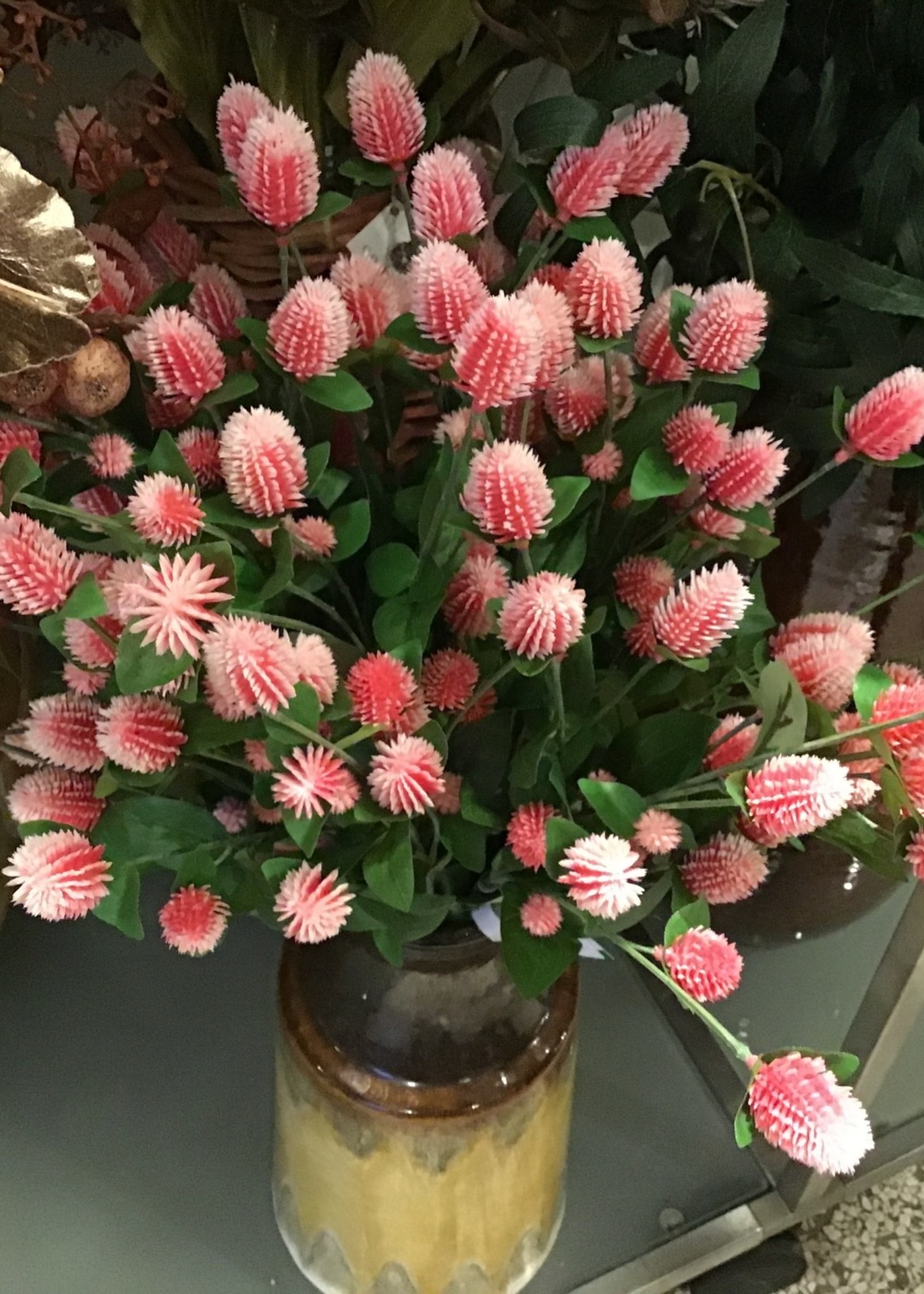 Wauw Zijden bloemen GOMPHRENA 69cm