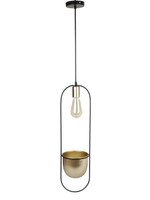 Hang lamp met pot OVAAL metaal16x15x60cm