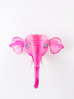 Petit Pan Wall Decor TROPHÉE ELÉPHANT pink elephant