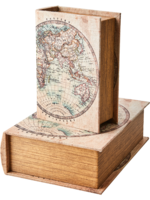 Affari Book with storage space WORLD MAP small