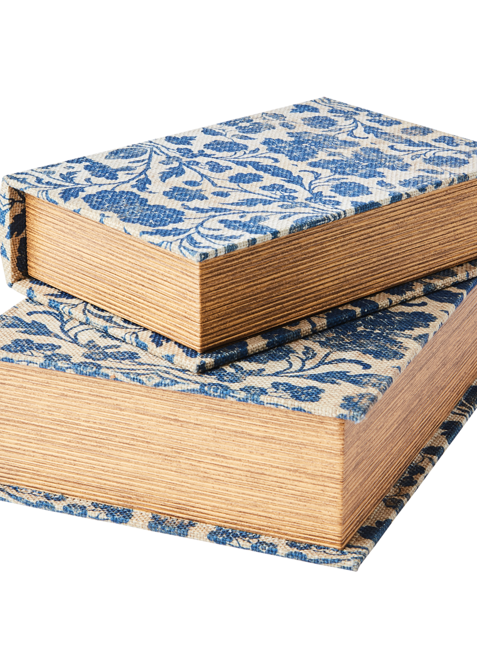 Affari Book with storage space BLUE FLOWERS small