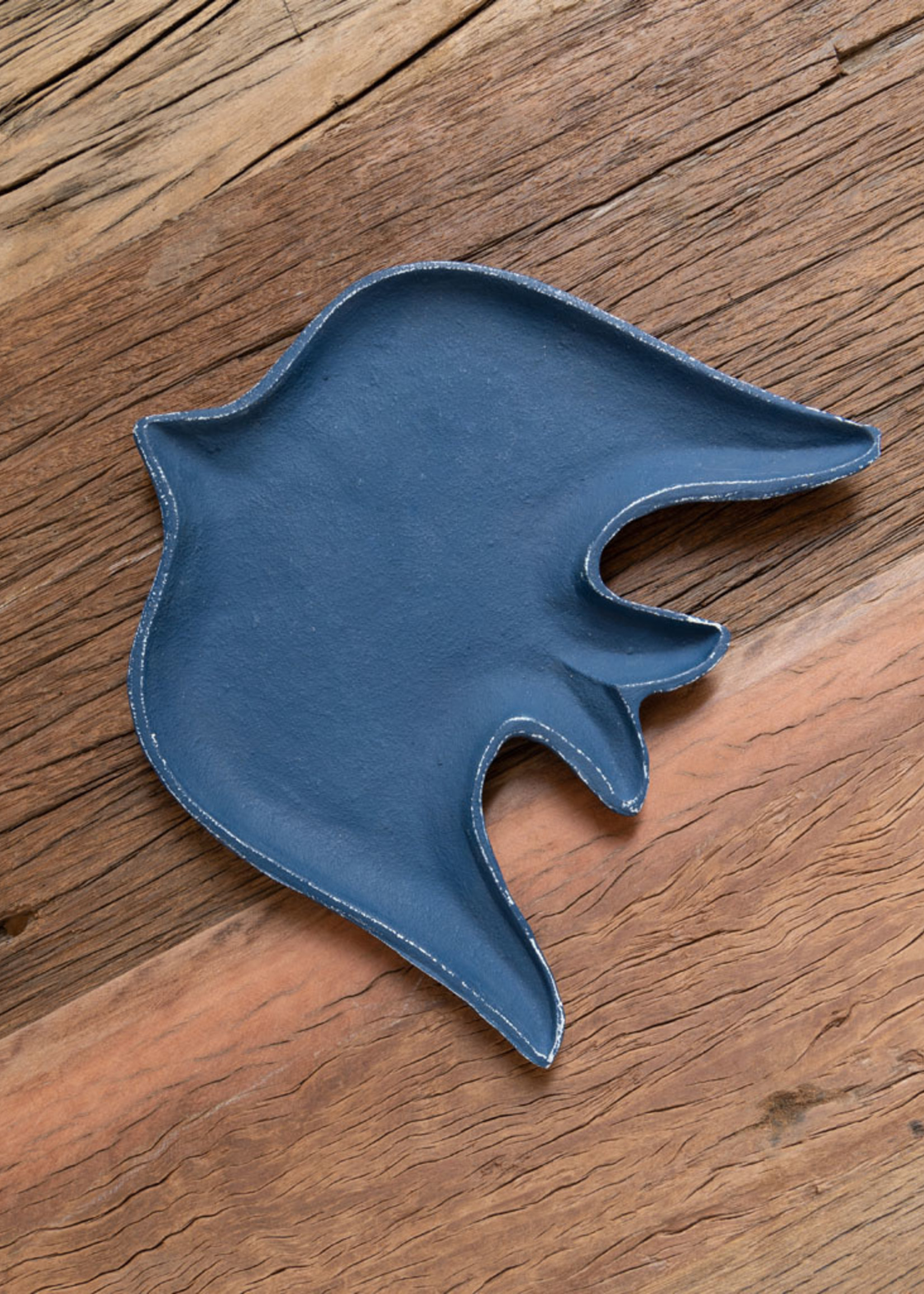 Dish in the shape of a SWALLOW dark blue